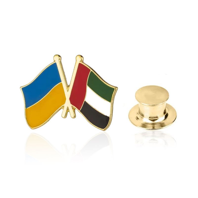 Значок Прапори Україна-Об'єднані Арабські Емірати (ОАЕ)