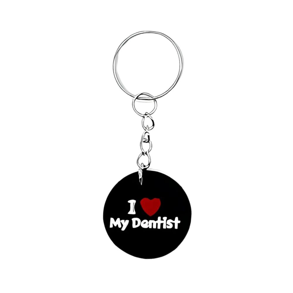 Брелок для ключів I Love My Dentist чорний