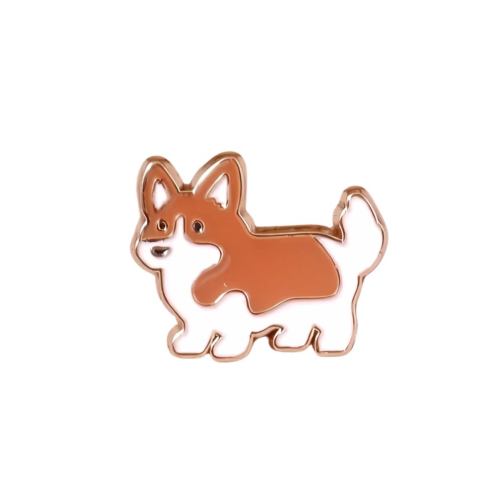 Пин Корги Карамелька коричневый