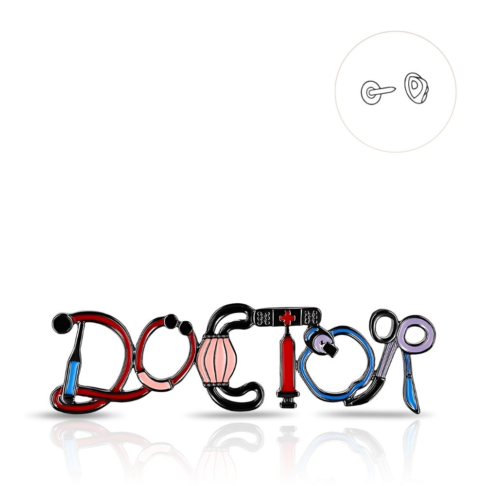 Пін лікарю Doctor різнокольоровий