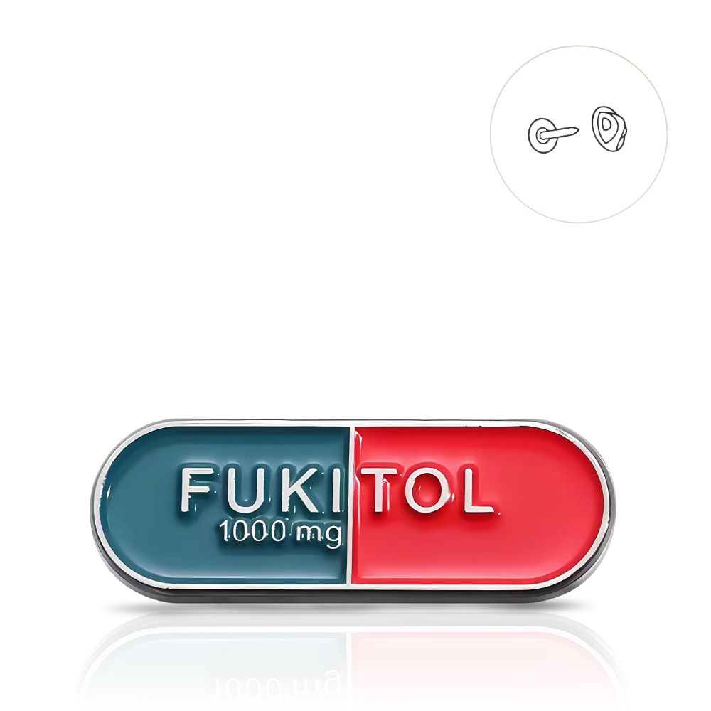 Пін медику Таблетка Fukitol різнокольоровий